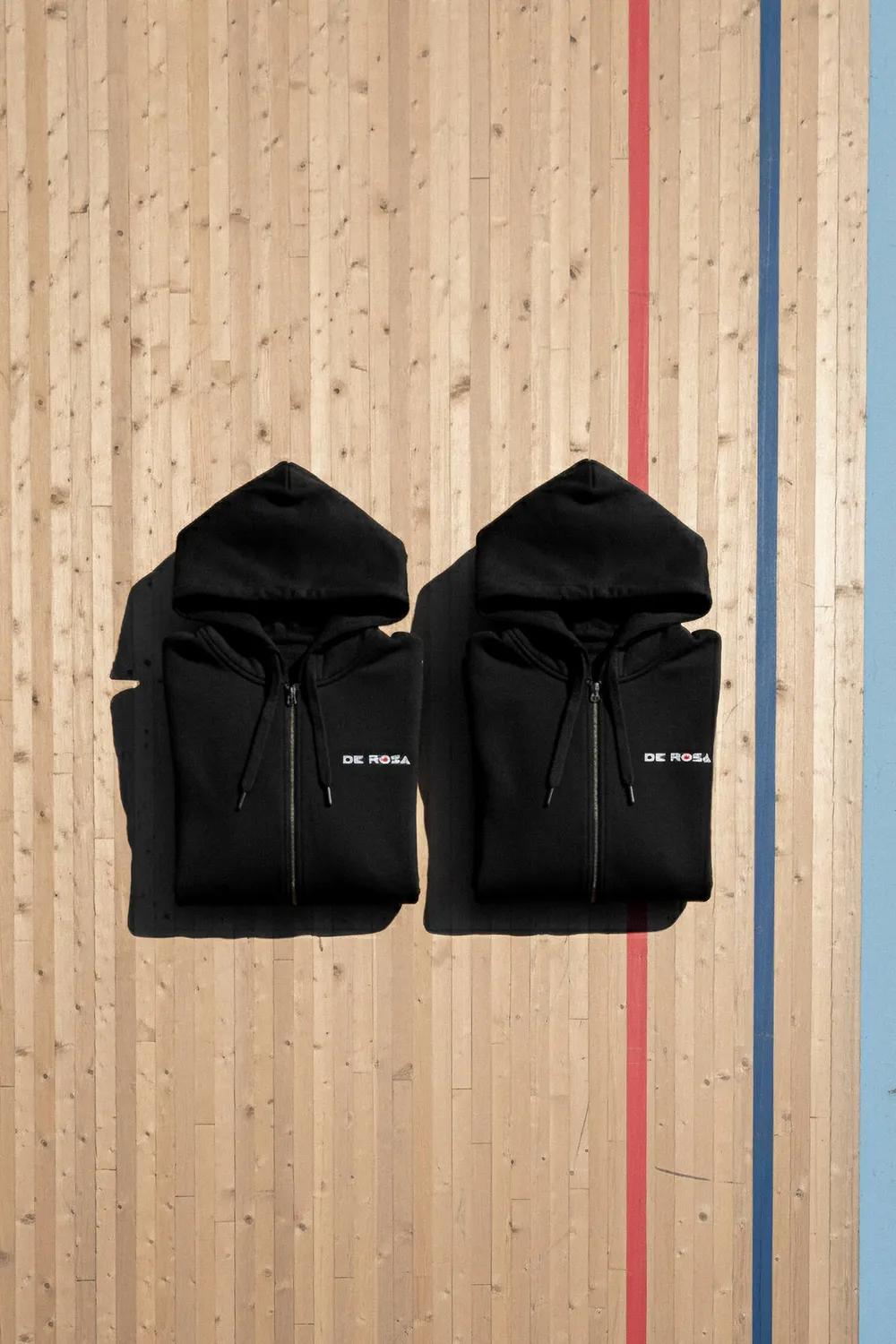 De Rosa Zip Hoodie felpa con cappuccio cotone bio con zip