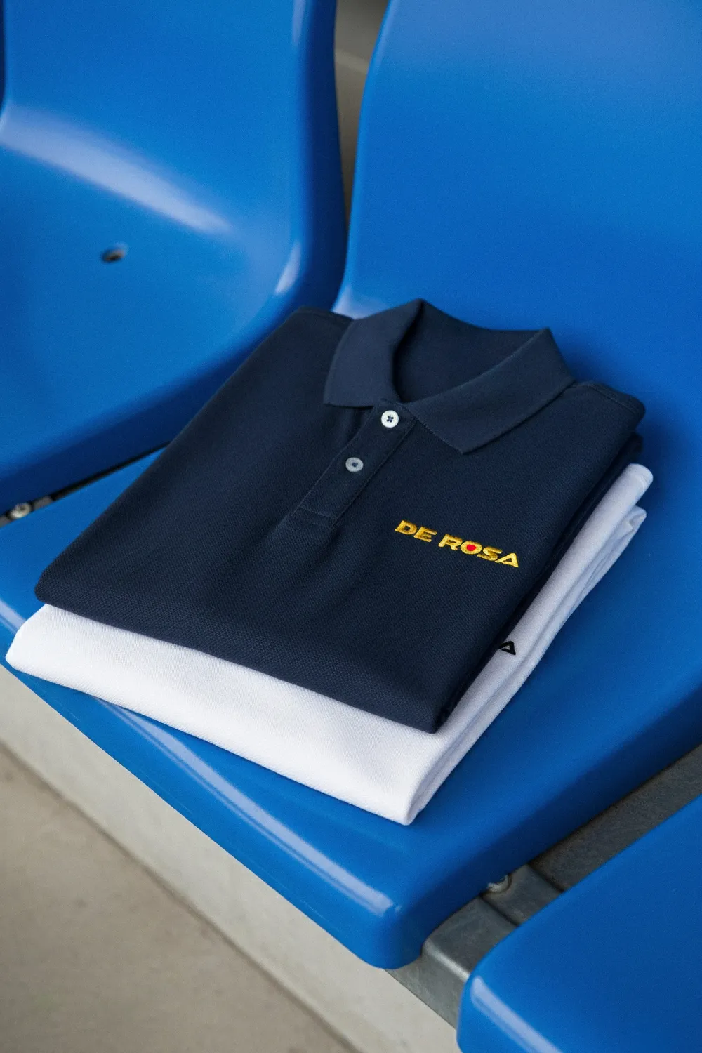 De Rosa Polo piqué ricamata due colori