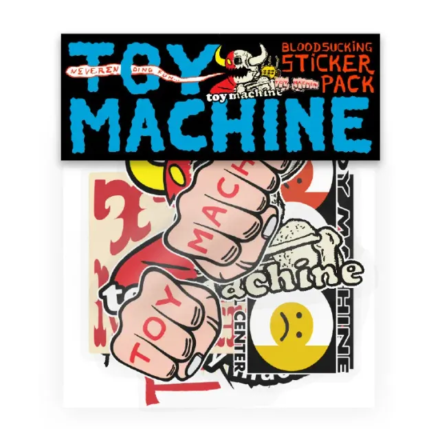 Toy Machine Sticker Pack #2 Adesivi Skate assortiti resistenti
