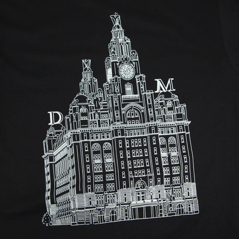 The National Skateboard Co. Liver Building t-shirt nera cotone