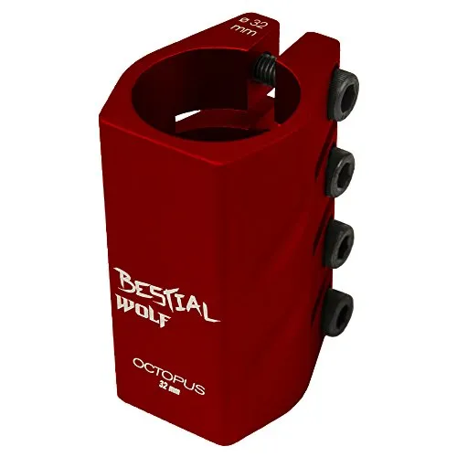 Bestial Wolf Octopus morsetto monopattino rosso 32 mm