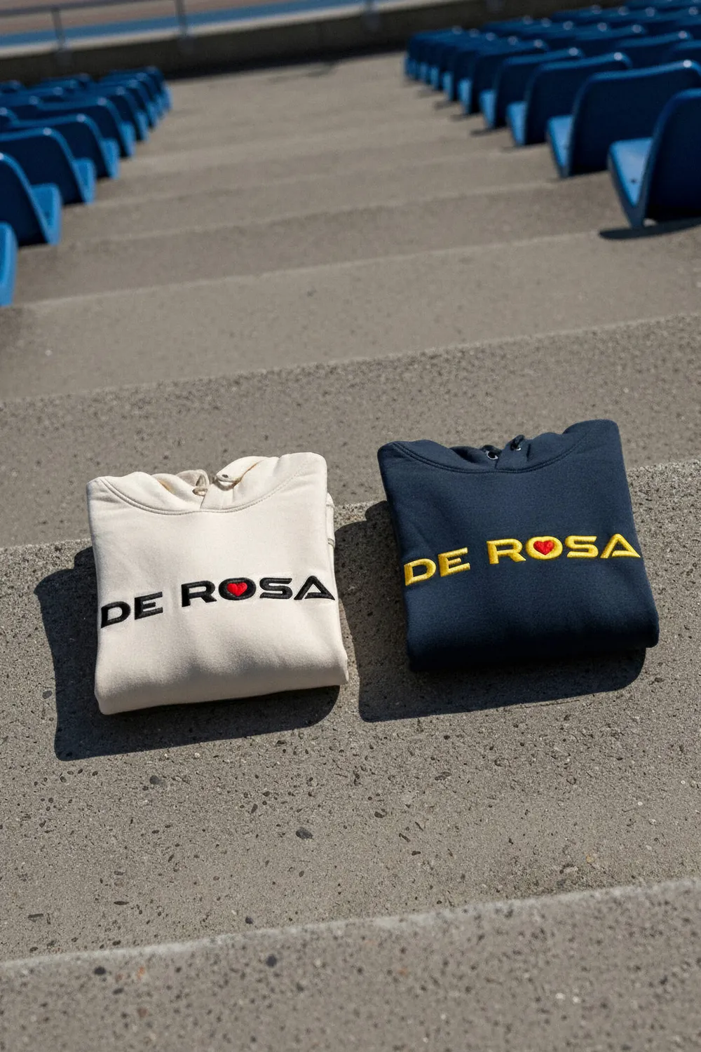 De Rosa Classic Heritage felpa blu navy logo ricamato