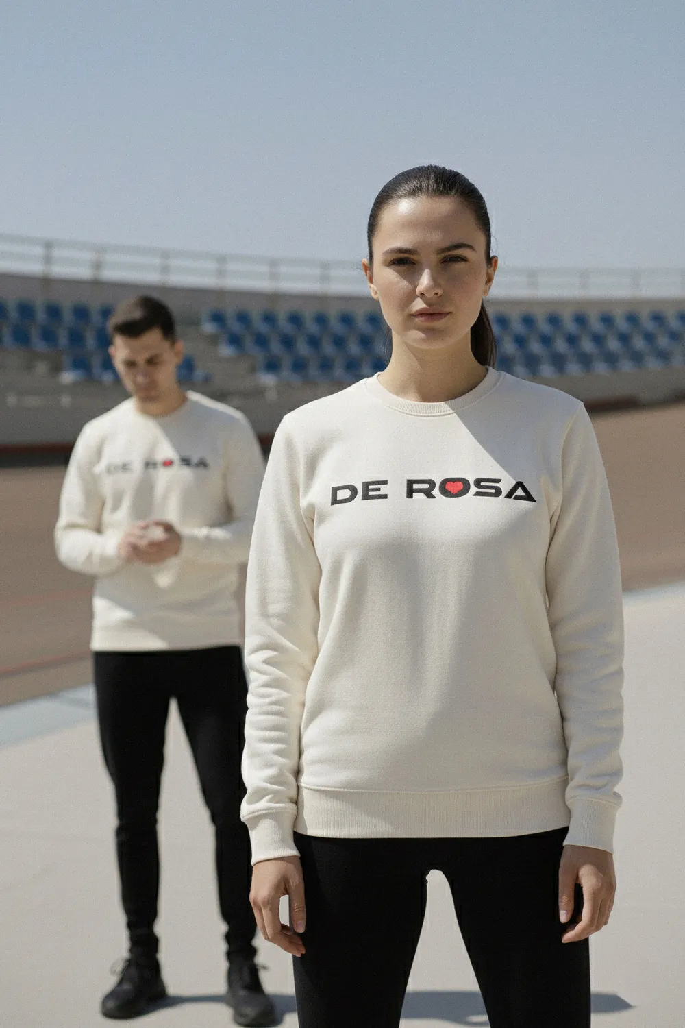 De Rosa Embroidered Crewneck felpa girocollo cotone bio