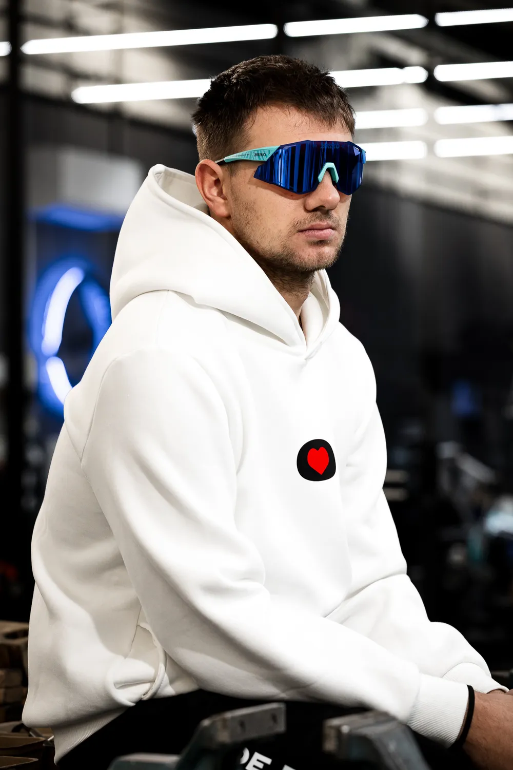 De Rosa Heart Hoodie felpa cappuccio unisex cuore