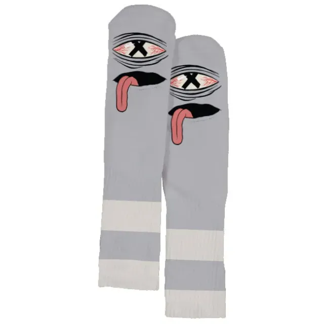 Toy Machine Crossed Out calzini skate grigio senape